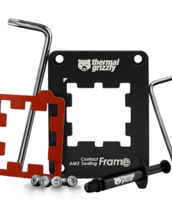 Thermal Grizzly AM5 Contact Sealing Frame - Contact Frame & CPU Guard Combination - Optimizes Contact Pressure Points & Protects Components - for AMD Ryzen 7000 CPUs